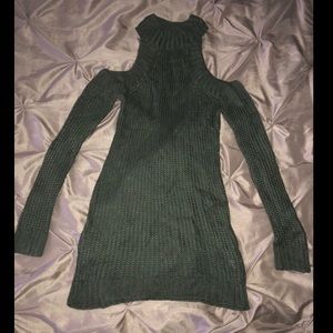 NWOT Olive Green Cold Shoulder Dress - size small